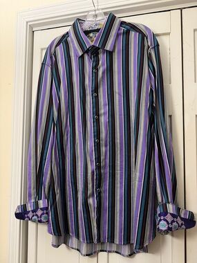 Robert Graham Men's Long Sleeve Shirt Men’s 3XL